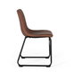 GINER Y COLOMER Lot de 4 chaises tapissées et rembourrées marron